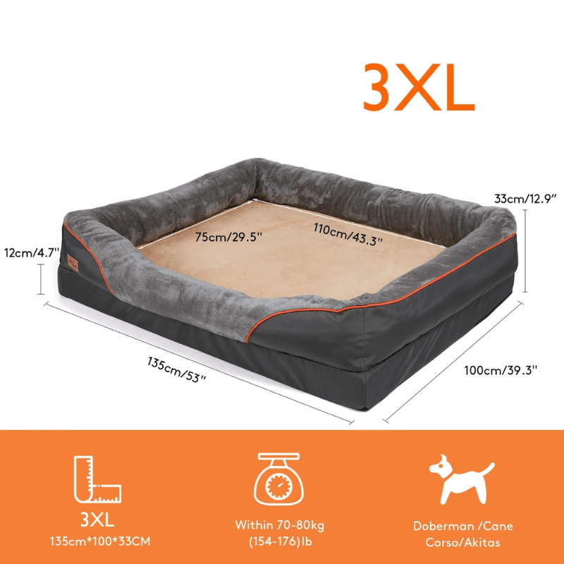 Orthopädisches Hundebett wasserdicht M-3XL TRENDMOPS ORTHOMENDA - Trendmops