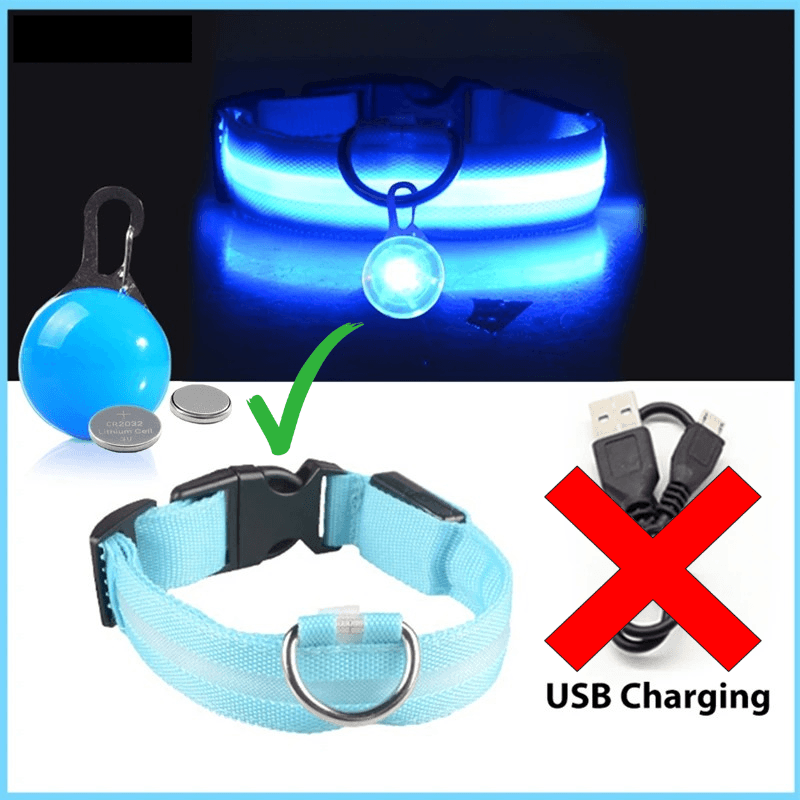 LED Hundehalsband blinkend mit Anhänger USB Batterie TRENDMOPS LUMINELLA - Trendmops