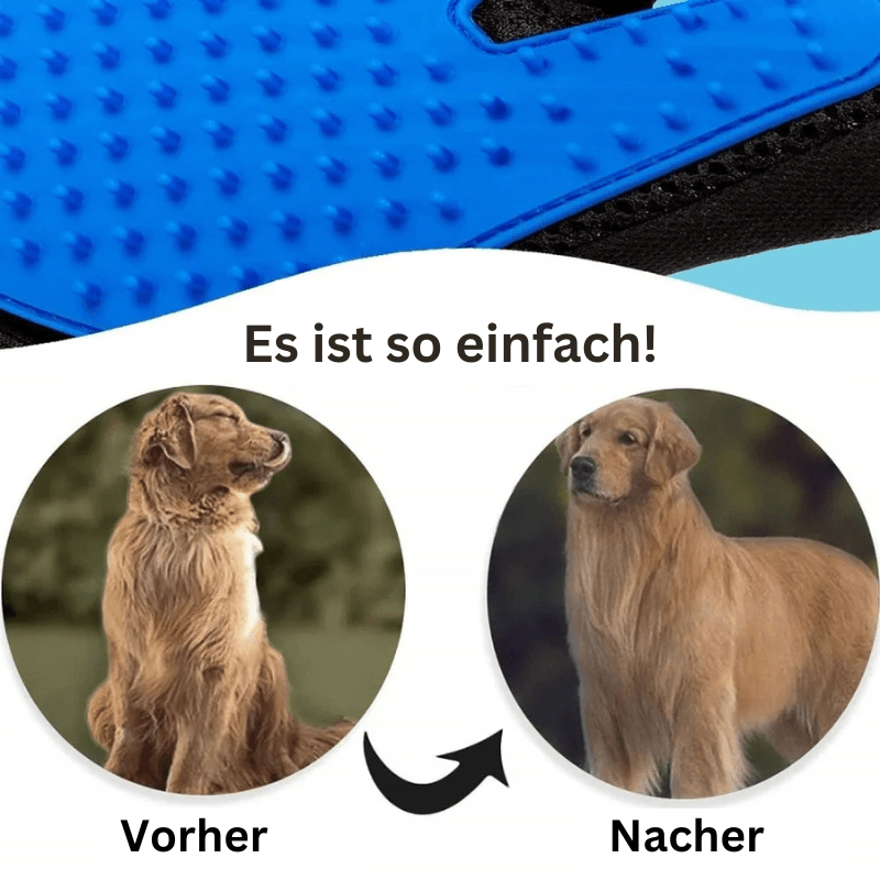 Fell-Handschuh Bürste Fellpflege Hunde Katzen TRENDMOPS FELLFINO - Trendmops