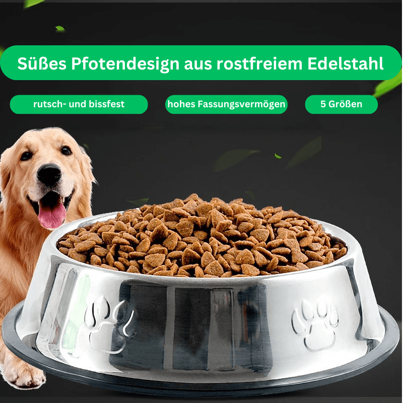 Fressnapf Edelstahl Hunde Katzen antirutsch TRENDMOPS NAPFPFÖTCHEN - Trendmops