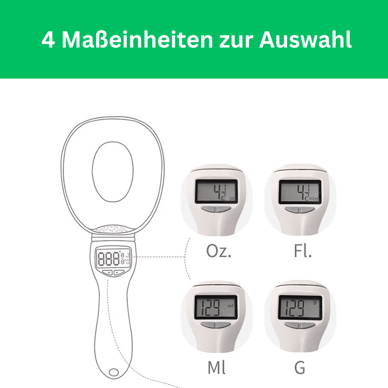 Futterwaage Wiegelöffel Futterschaufel LED TRENDMOPS SNACKYSCALE - Trendmops