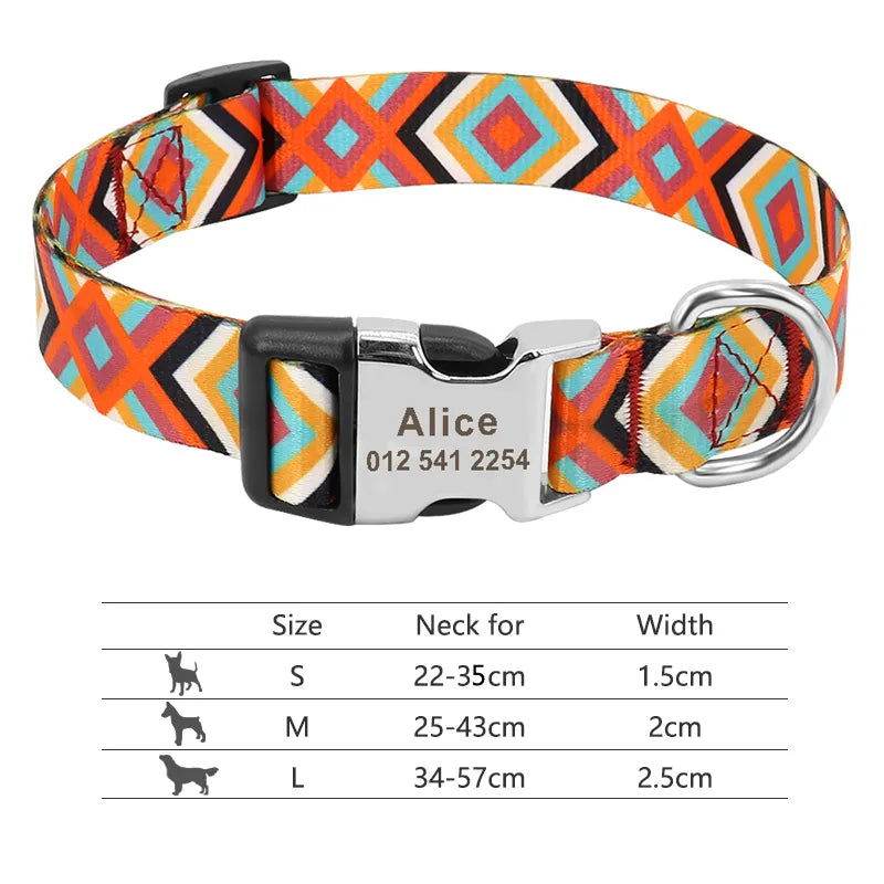 Hundehalsband personalisiert Nylon Gravur Name TRENDMOPS TRENDARINO - Trendmops