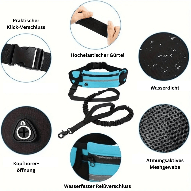 Hundeleine freihÀndig Sport Joggen reflektierend TRENDMOPS PAWJOGGER - Trendmops