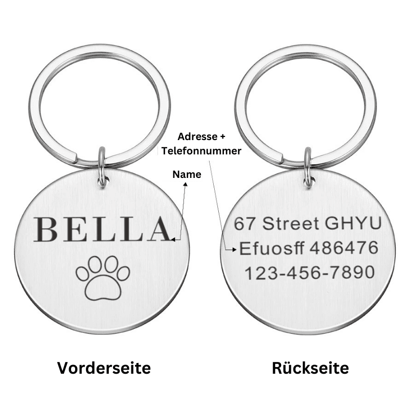 Hundemarke Katzenmarke AnhÀnger personalisiert Name TRENDMOPS PAWTAG - Trendmops