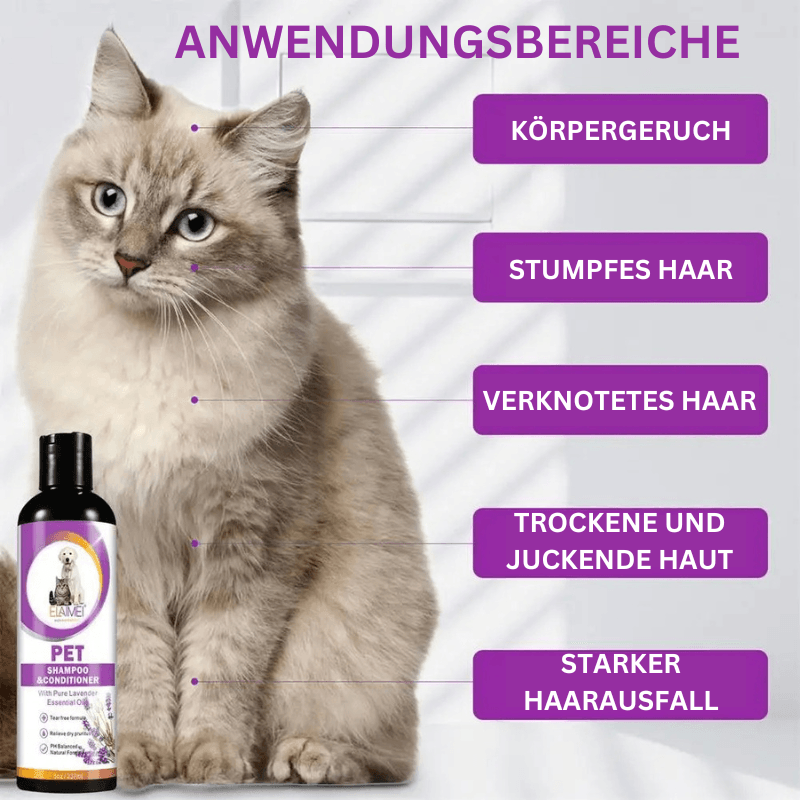 Hundeshampoo 2in1 Shampoo Spülung Fell Katzen TRENDMOPS SCHAUMINA - Trendmops