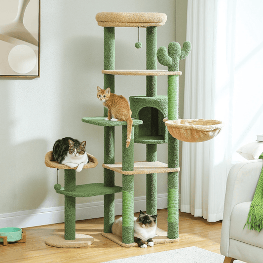 Katzenkratzbaum Katzenbaum Kratzbaum Katze Kaktus 150cm TRENDMOPS KAKTUSPFOTE - Trendmops