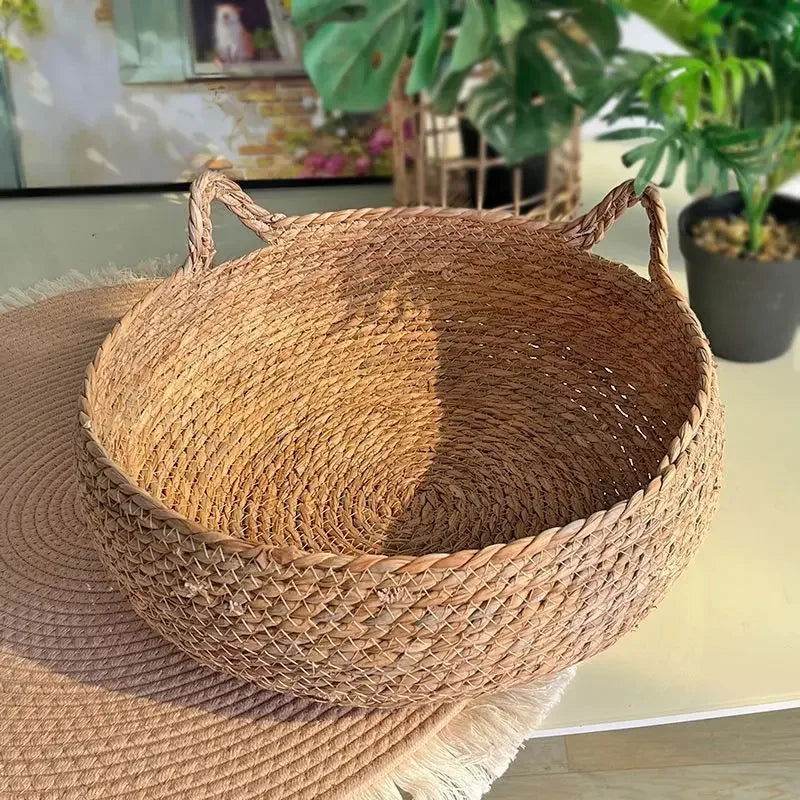 Katzenbett geflochten Korb rund Rattan Katze TRENDMOPS INAMORA - Trendmops
