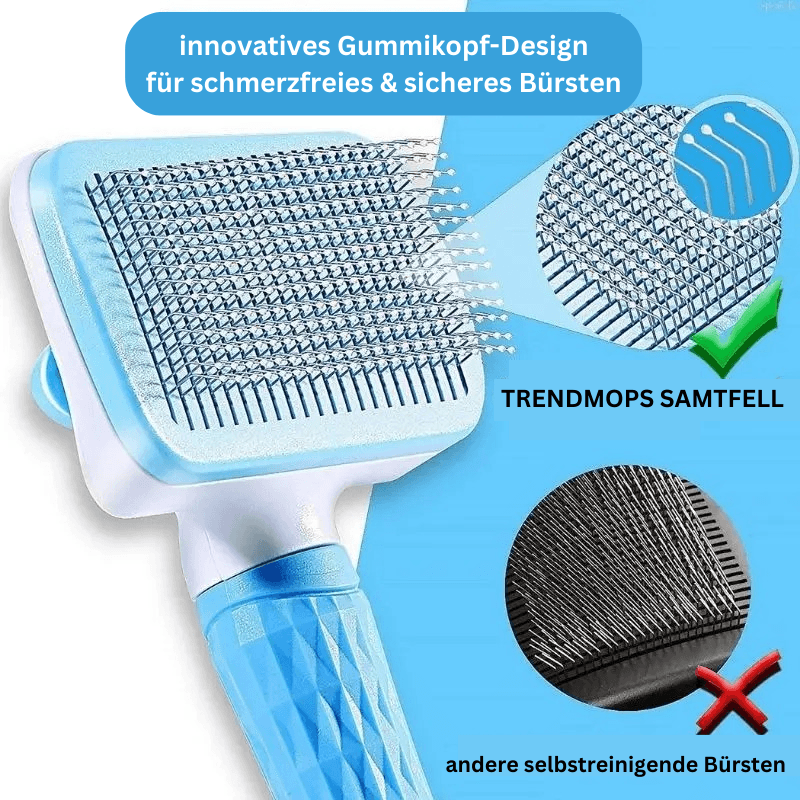 Fellbürste Katzenbürste Hundebürste Fell Enthaarung TRENDMOPS SAMTFELL - Trendmops