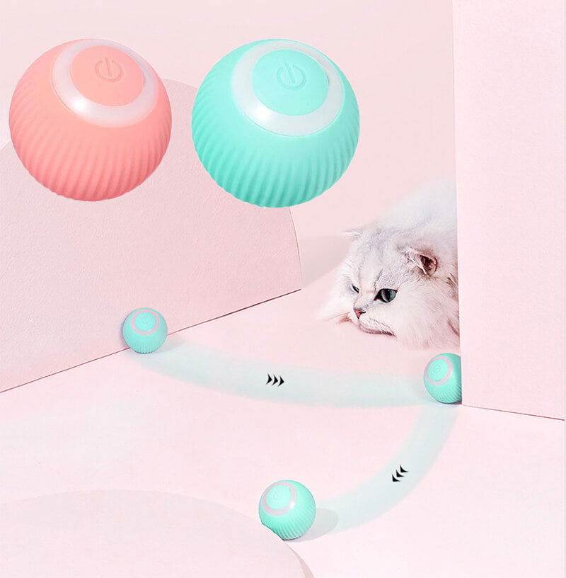 Katzenspielzeug Ball interaktiv Katze USB TRENDMOPS VIBROCATBALL - Trendmops
