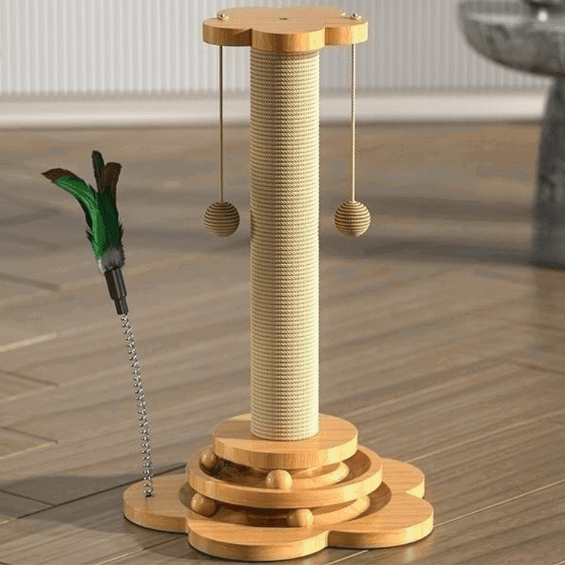 Katzenspielzeug Kratzbaum Holz Krallen Katze TRENDMOPS WOODYCRATCH - Trendmops