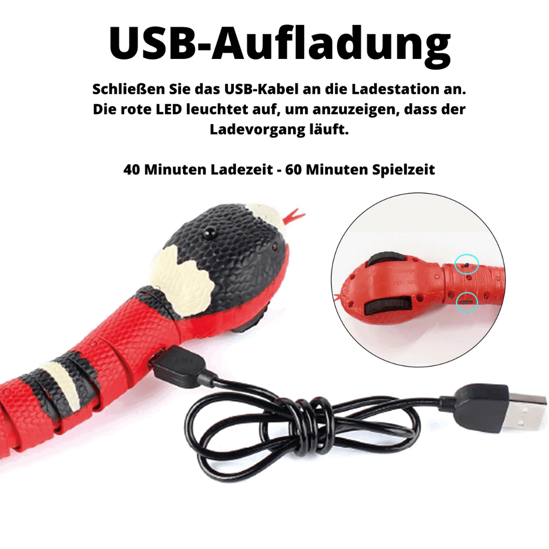 Katzenspielzeug interaktiv Schlange USB TRENDMOPS INTELLYSNAKE - Trendmops