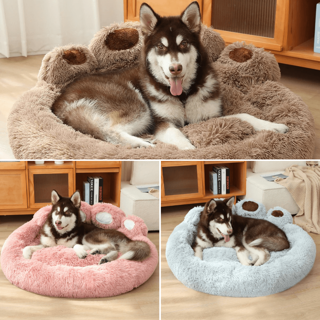 Hundebett Pfote Tatze rund Plüsch TRENDMOPS CUDDLEPAW - Trendmops
