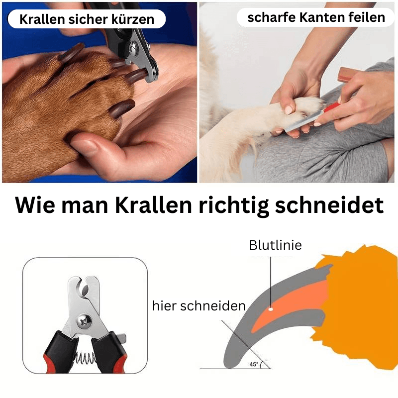 Krallenschere Hunde Katzen mit Feile TRENDMOPS CLIP4CLAWS - Trendmops