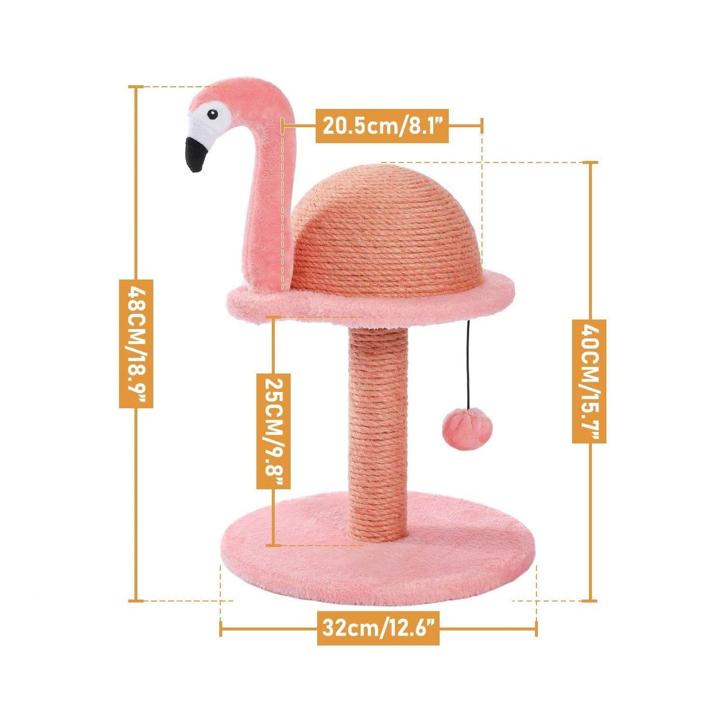 Kratzbaum Flamingo Katze Krallen TRENDMOPS FLAMINGOFUN - Trendmops