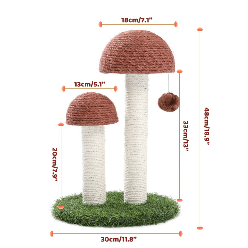 Katzenkratzbaum Kratzbaum Pilz Katzen TRENDMOPS FUNKYMUSHROOM - Trendmops