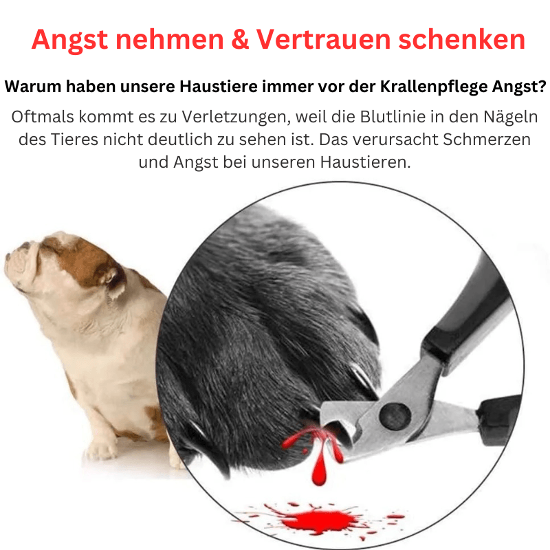 LED Krallenschere Blutlinie Hunde Katzen TRENDMOPS PAWZCARE - Trendmops