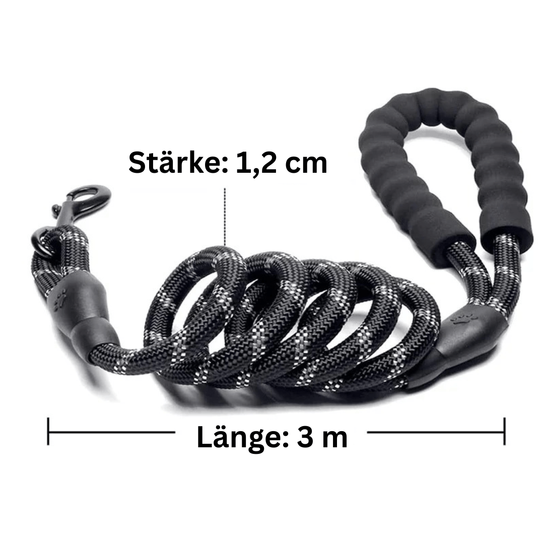 Reflektierende Hundeleine 3m Leine Hund Sicherheit TRENDMOPS DOGREFLECT