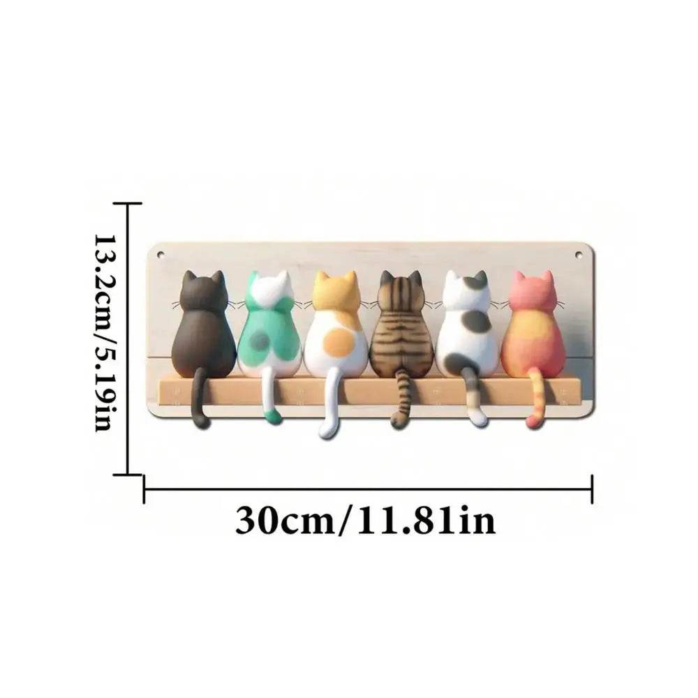 Schlüsselbrett Schlüsselhalter Katze Bambus TRENDMOPS KITTYKEYS - Trendmops