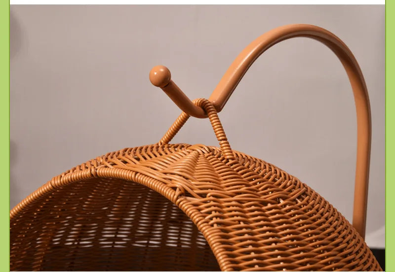 Hängendes Katzenbett Kugel Rattan Katze TRENDMOPS CATLOUNGE