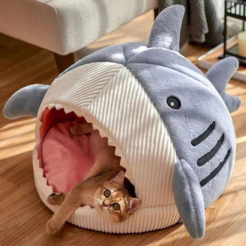 Katzenbett Katzenhöhle Hai Fisch Katze TRENDMOPS SHARKYDREAMS - Trendmops