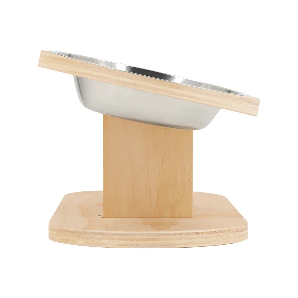 3in1 erhöhter Futternapf Fressnapf Futterstation Holz Katze TRENDMOPS SNACKSTATION