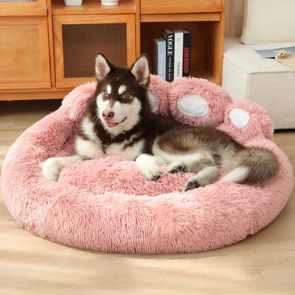 Hundebett Pfote Tatze rund Plüsch TRENDMOPS CUDDLEPAW - Trendmops