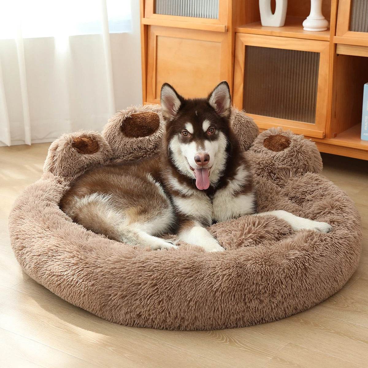 Hundebett Pfote Tatze rund Plüsch TRENDMOPS CUDDLEPAW - Trendmops