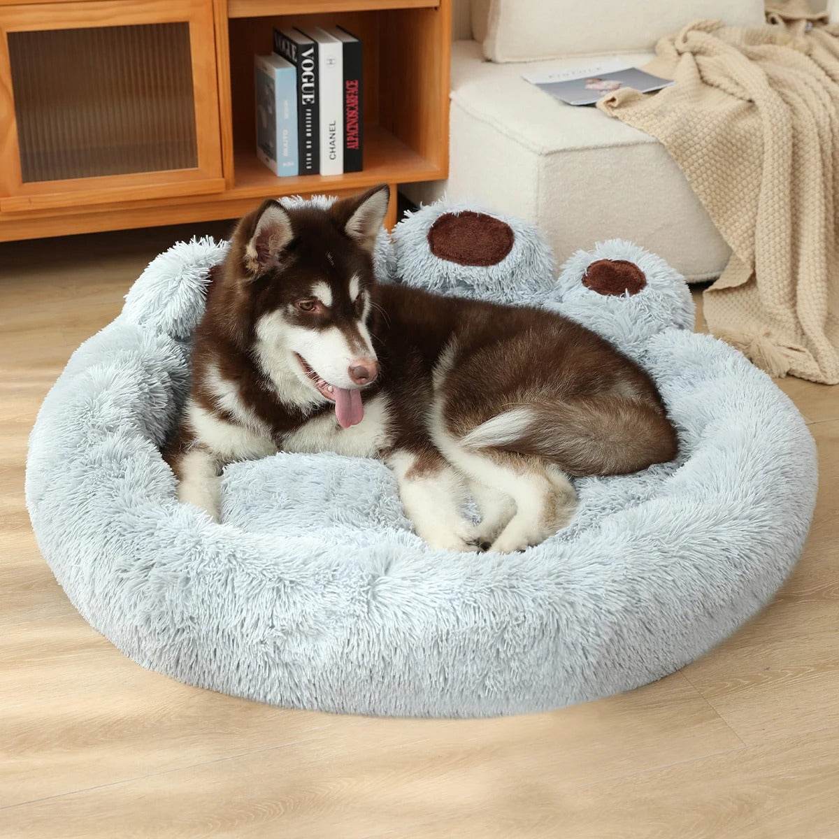 Hundebett Pfote Tatze rund Plüsch TRENDMOPS CUDDLEPAW - Trendmops