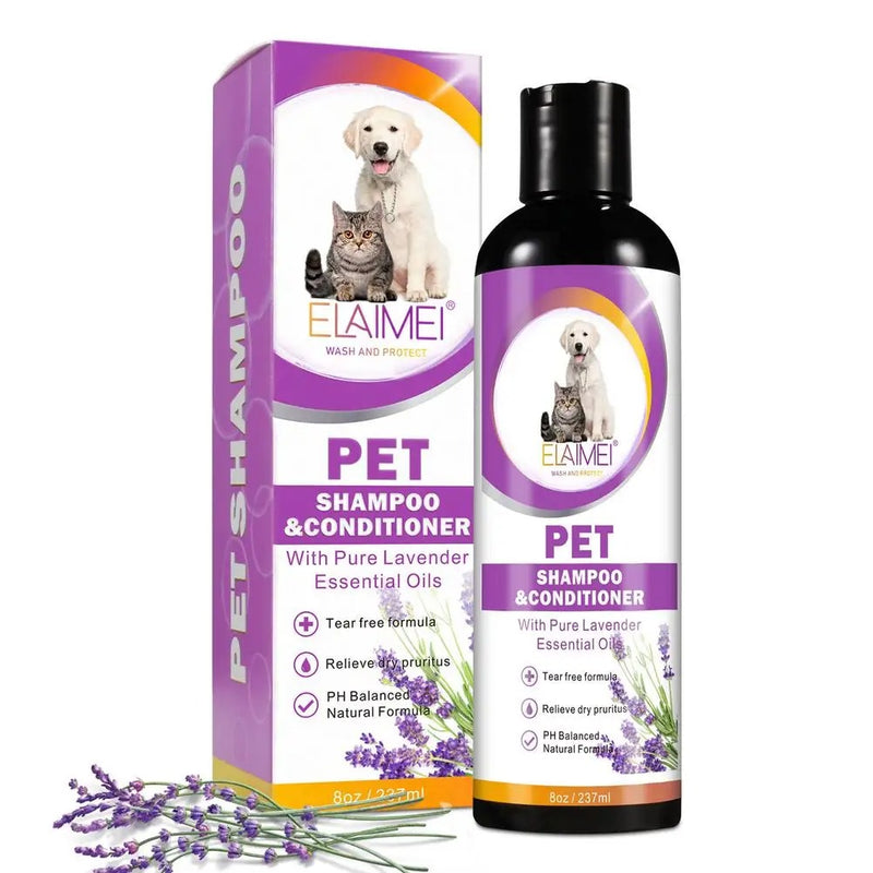 TRENDMOPS SCHAUMINA - 237ml Haustiershampoo: 2in1 Shampoo & Spülung für Hunde und Katzen mit lang anhaltendem Duft, entfernt Milben, Schmutz, und macht das Fell weich.
