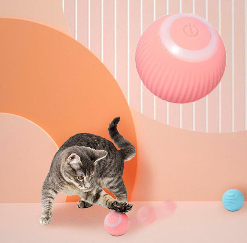 VIBROCATBALL - interaktives Katzenspielzeug, fördert die Bewegung & beschäftigt