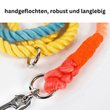 Bunte Hundeleine Baumwolle handmade TRENDMOPS HAPPYCOLORS - Trendmops