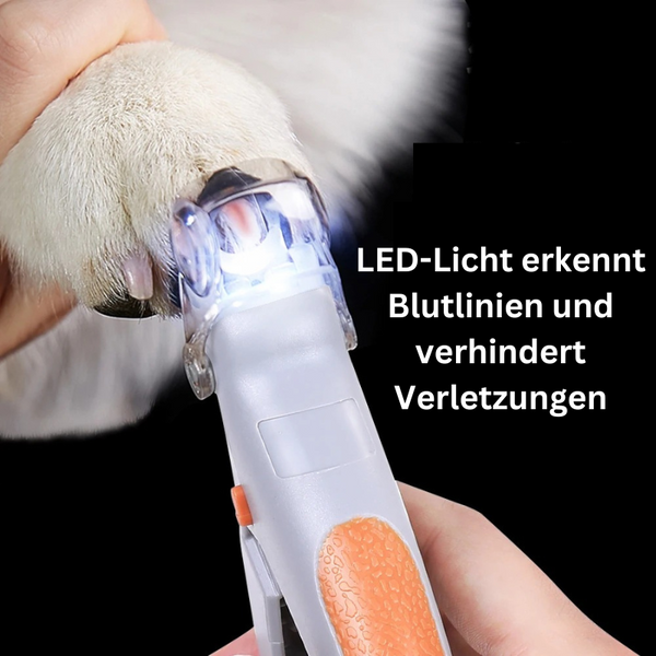 TRENDMOPS PAWZCARE - Professionelle Krallenschere für Hunde und Katzen mit LED-Licht und Blutlinien-Erkennung