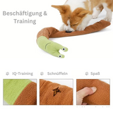 TRENDMOPS QUEEKYSNAIL - Quietschendes Hundespielzeug mit Snack-Fach: Schnecken-Spielzeug aus Plüsch für Hunde