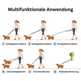 TRENDMOPS GASSIWALKER - Hundeleine Freihandleine aus Nylon, freihändig Laufen