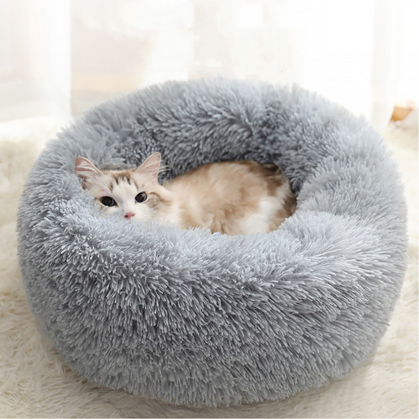 TRENDMOPS FLUFFYISLAND - Rundes Katzenbett mit erhöhtem Rand: Luxuriöser Schlafplatz für anspruchsvolle Katzen!