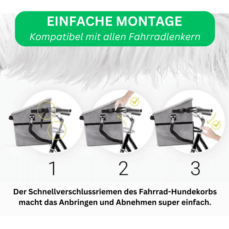 Fahrradkorb Lenker Hunde Katzen Transport TRENDMOPS BELLAVENTA - Trendmops