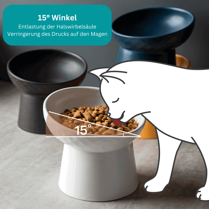 Fressnapf Futternapf erhöht Katzen Keramik TRENDMOPS SCANDICAT - Trendmops