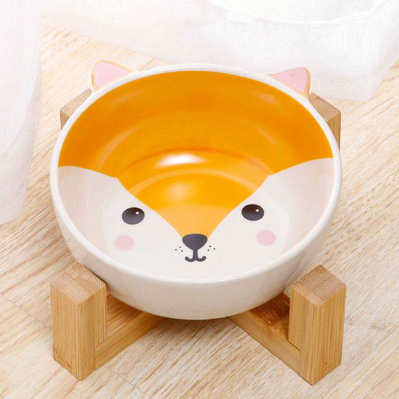 Fressnapf Keramik Katze Fuchs Panda Holz TRENDMOPS SNACKYBOWL - Trendmops