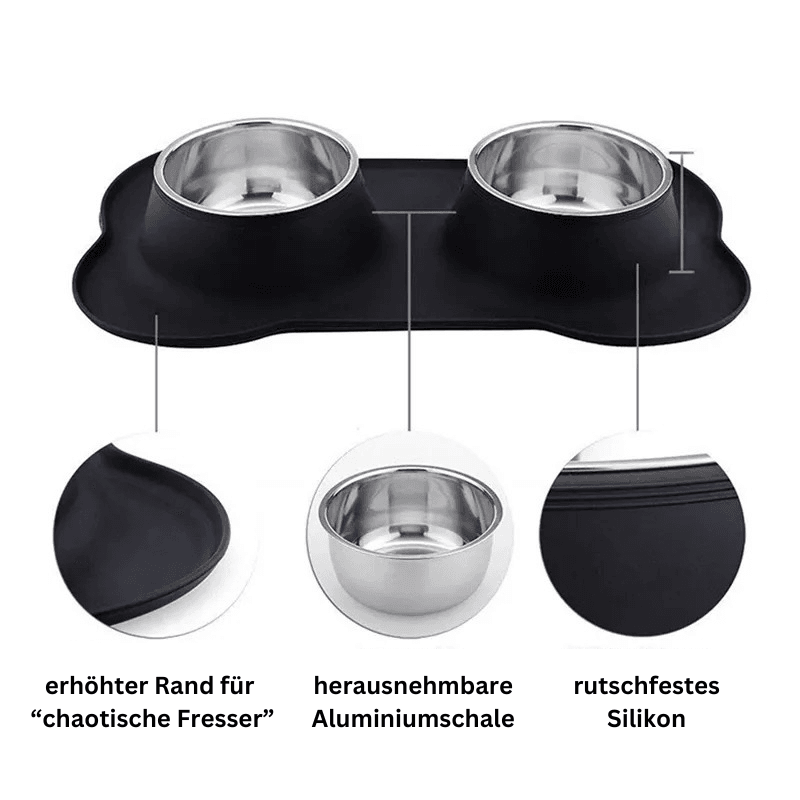 Futterstation Napf Hunde Katzen wasserfest TRENDMOPS SNACKTIME - Trendmops
