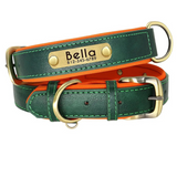 Hundehalsband Leder personalisiert Name TRENDMOPS MANDIAGO - Trendmops