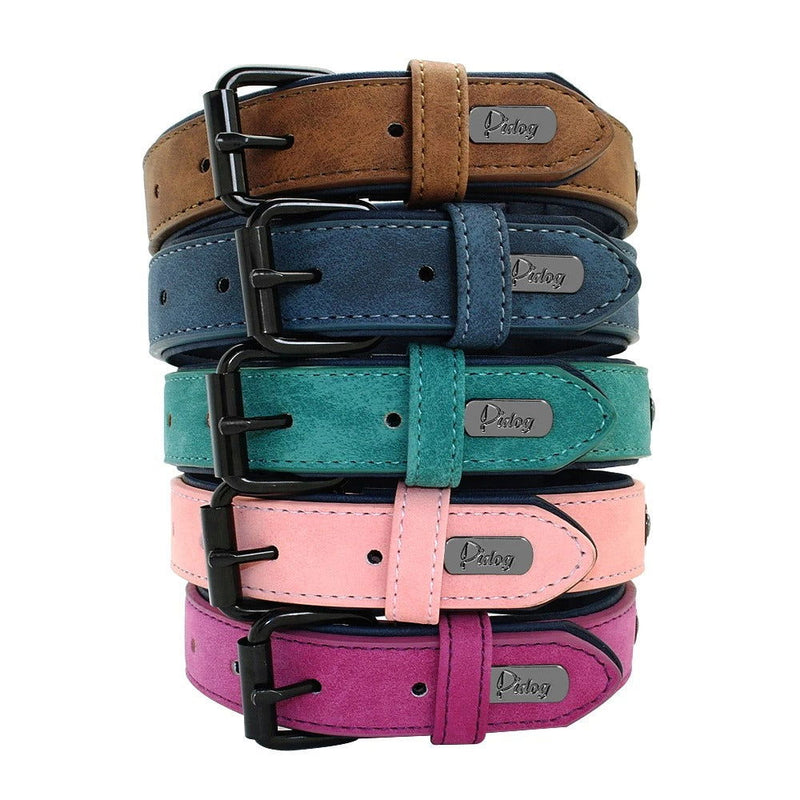 Hundehalsband personalisiert Leder Namen TRENDMOPS BELLANIA - Trendmops