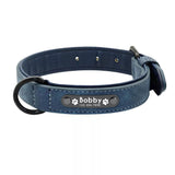 Hundehalsband personalisiert Leder Namen TRENDMOPS BELLANIA - Trendmops