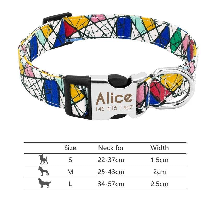 Hundehalsband personalisiert Nylon Gravur Name TRENDMOPS TRENDARINO - Trendmops