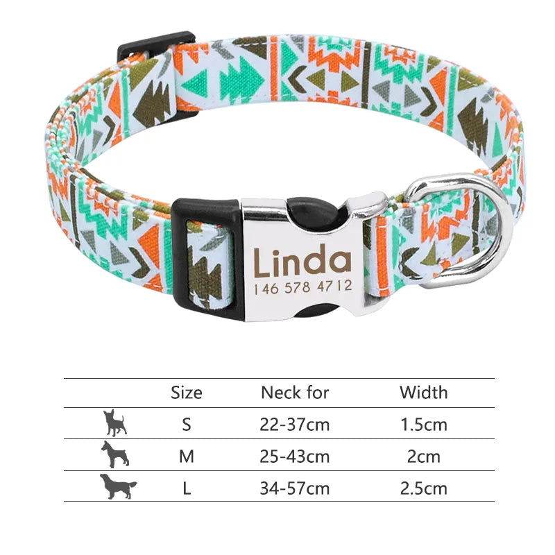 Hundehalsband personalisiert Nylon Gravur Name TRENDMOPS TRENDARINO - Trendmops