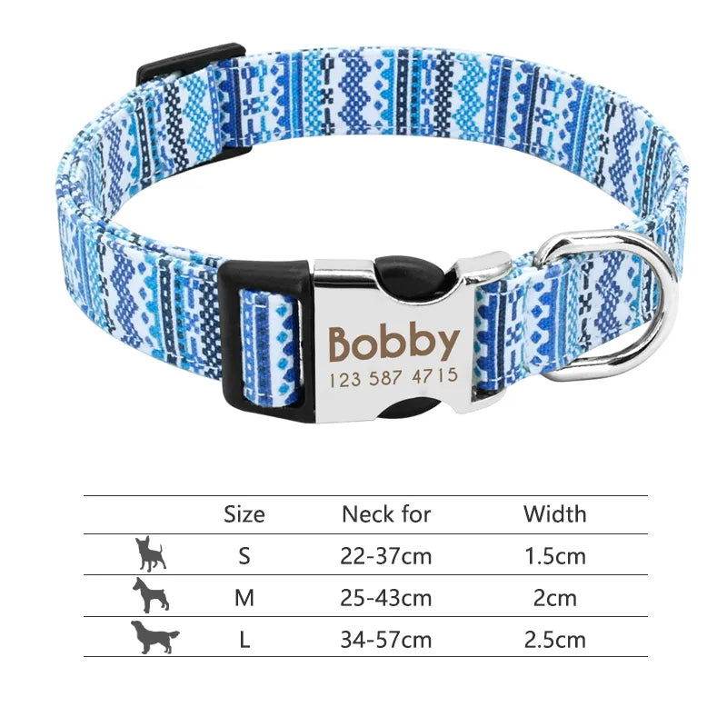 Hundehalsband personalisiert Nylon Gravur Name TRENDMOPS TRENDARINO - Trendmops