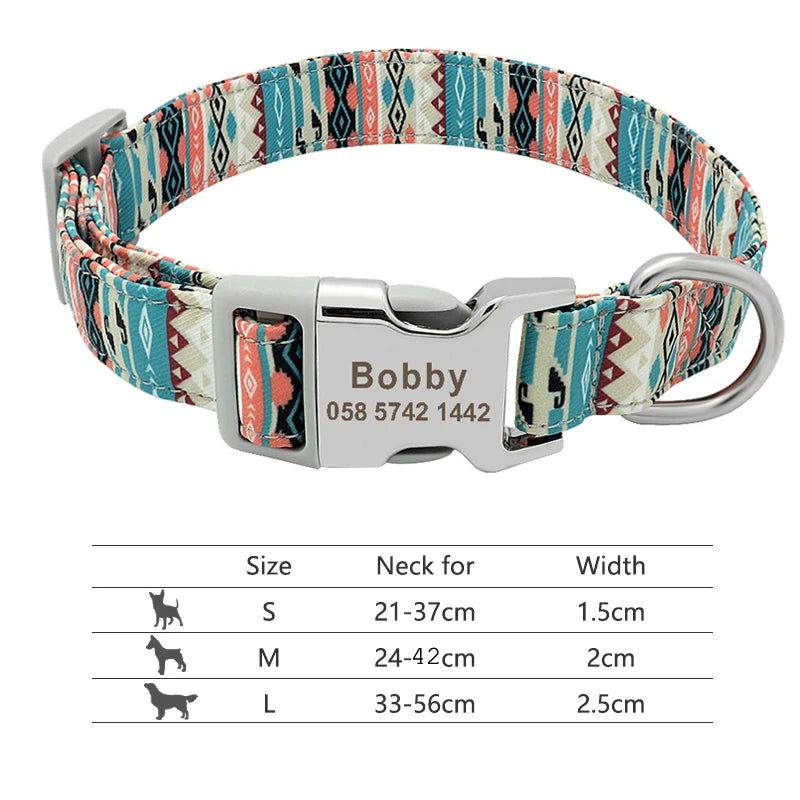 Hundehalsband personalisiert Nylon Gravur Name TRENDMOPS TRENDARINO - Trendmops