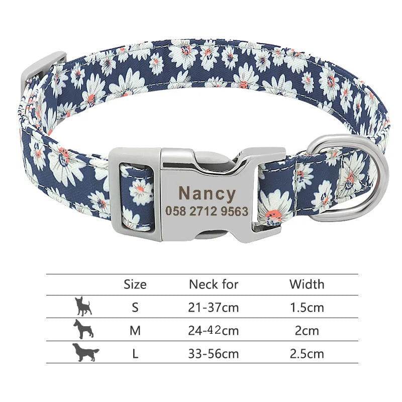 Hundehalsband personalisiert Nylon Gravur Name TRENDMOPS TRENDARINO - Trendmops