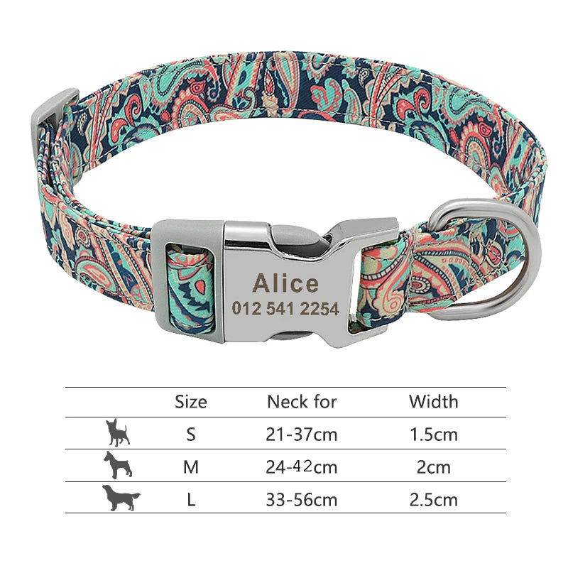 Hundehalsband personalisiert Nylon Gravur Name TRENDMOPS TRENDARINO - Trendmops