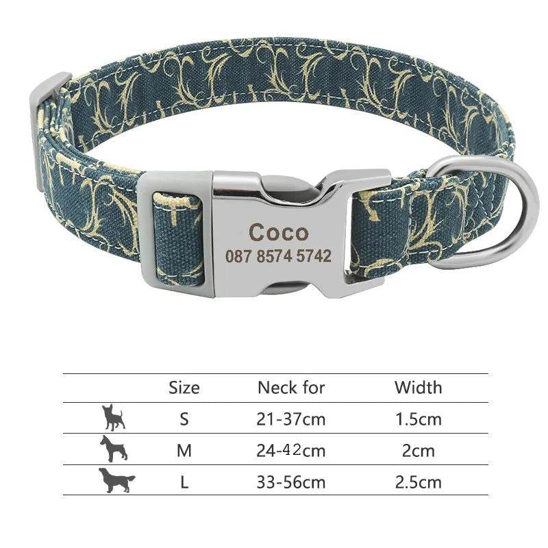 Hundehalsband personalisiert Nylon Gravur Name TRENDMOPS TRENDARINO - Trendmops