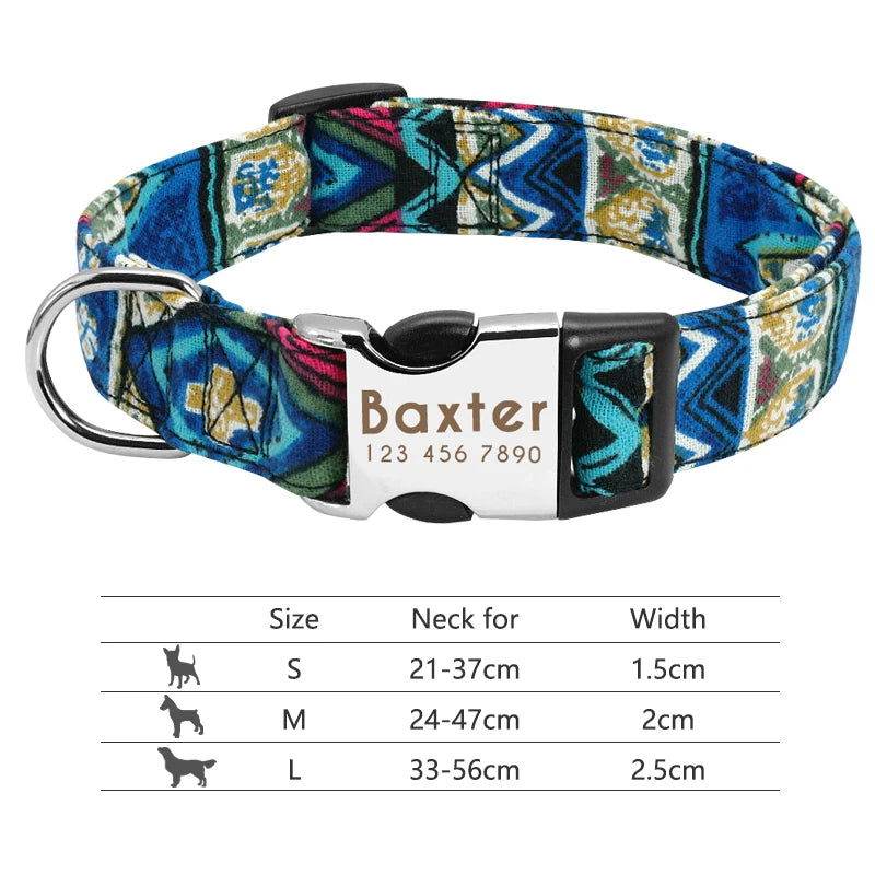 Hundehalsband personalisiert Nylon Gravur Name TRENDMOPS TRENDARINO - Trendmops